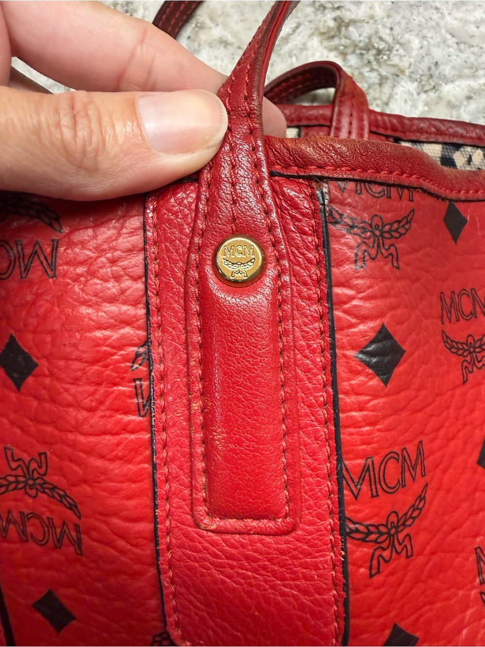 MCM Visetos Liz Reversible Shopper Tote - Picture 15 of 16